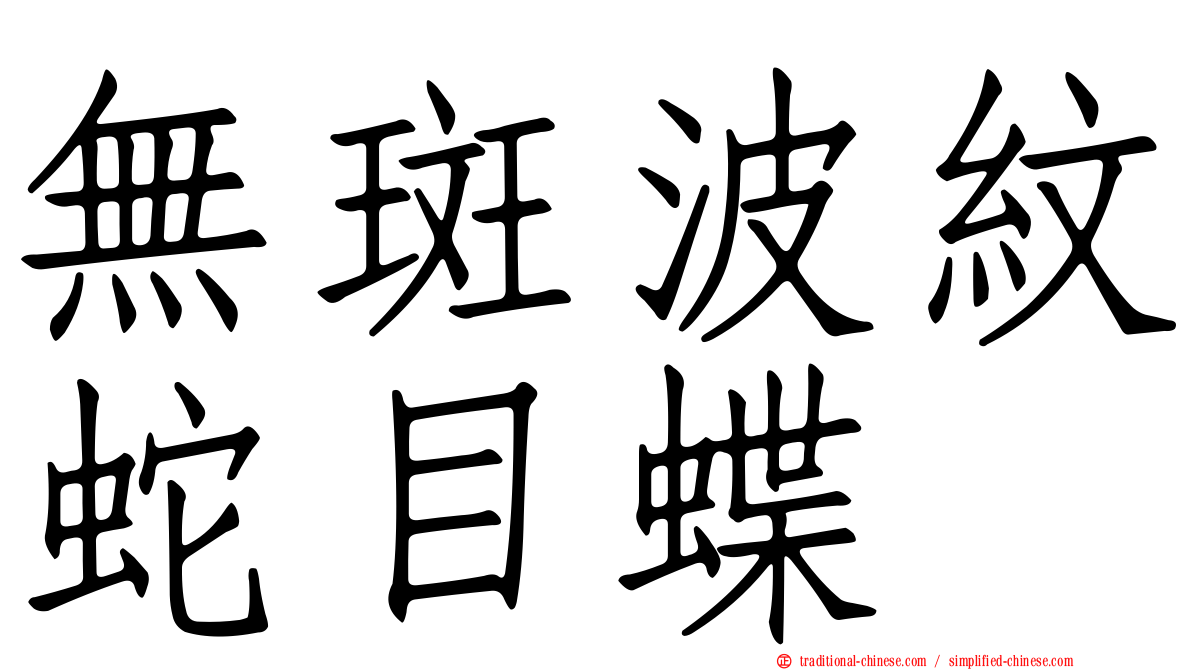 無斑波紋蛇目蝶