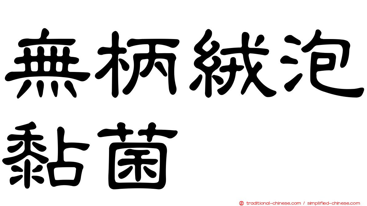 無柄絨泡黏菌
