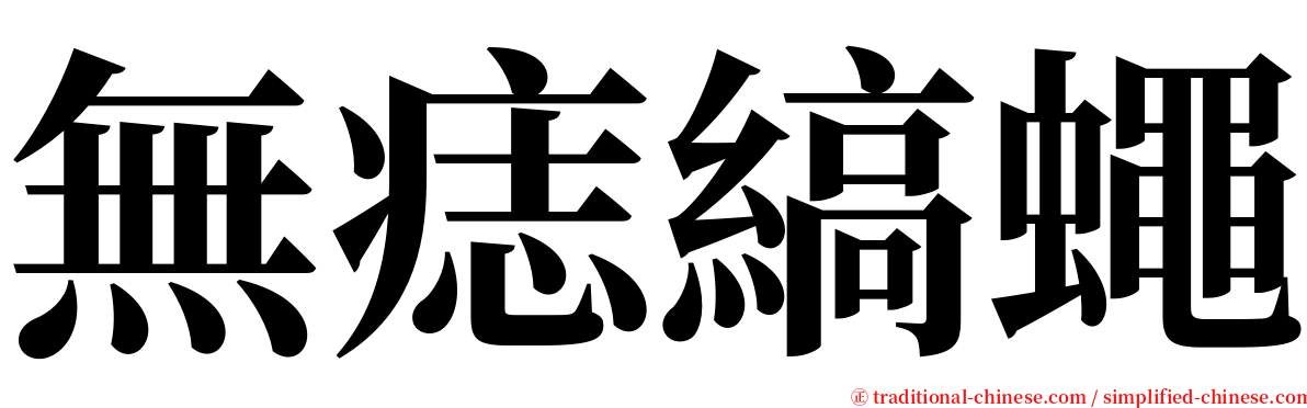 無痣縞蠅 serif font