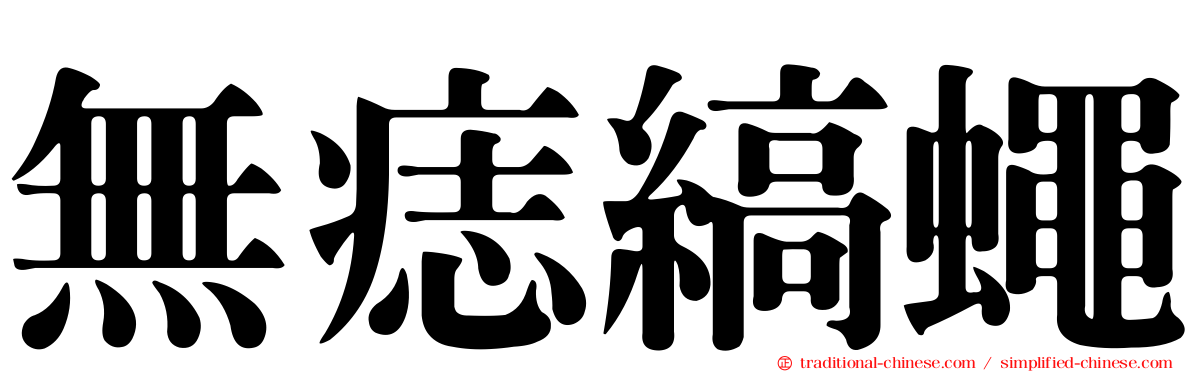 無痣縞蠅