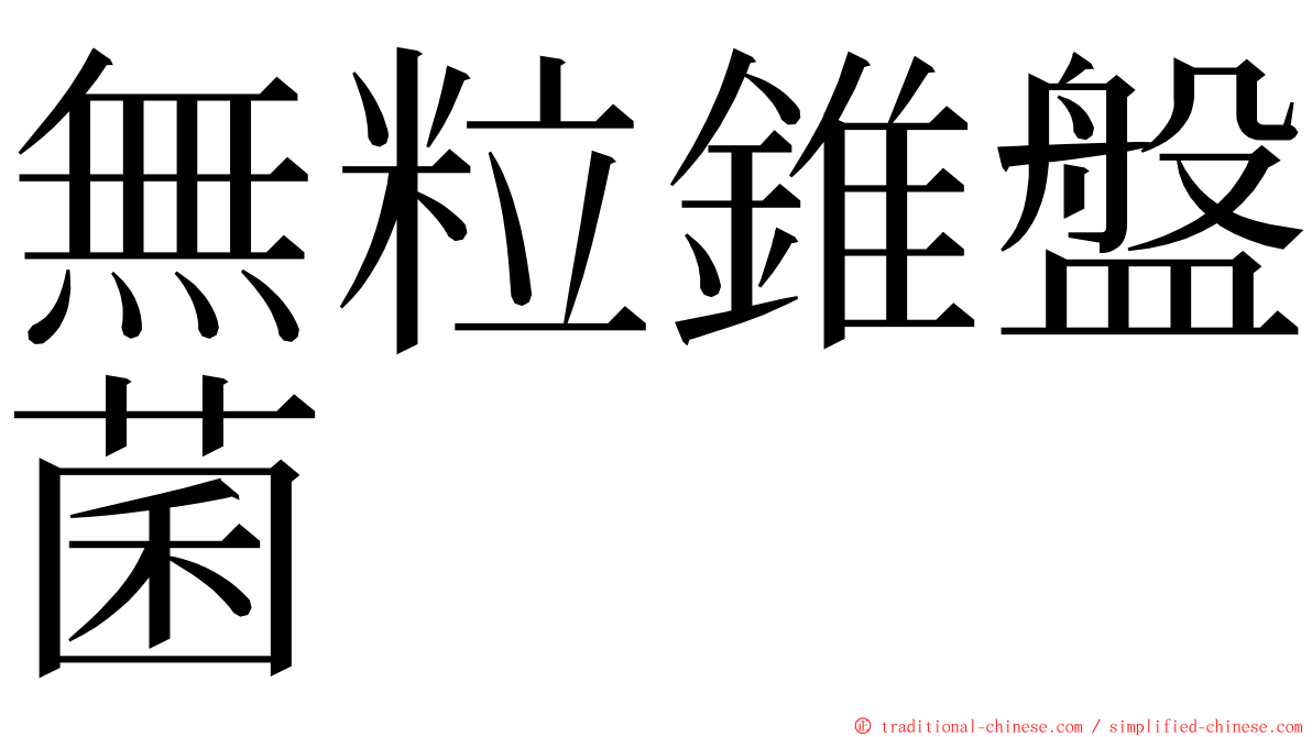 無粒錐盤菌 ming font