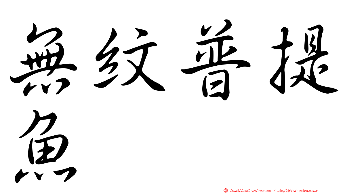 無紋普提魚