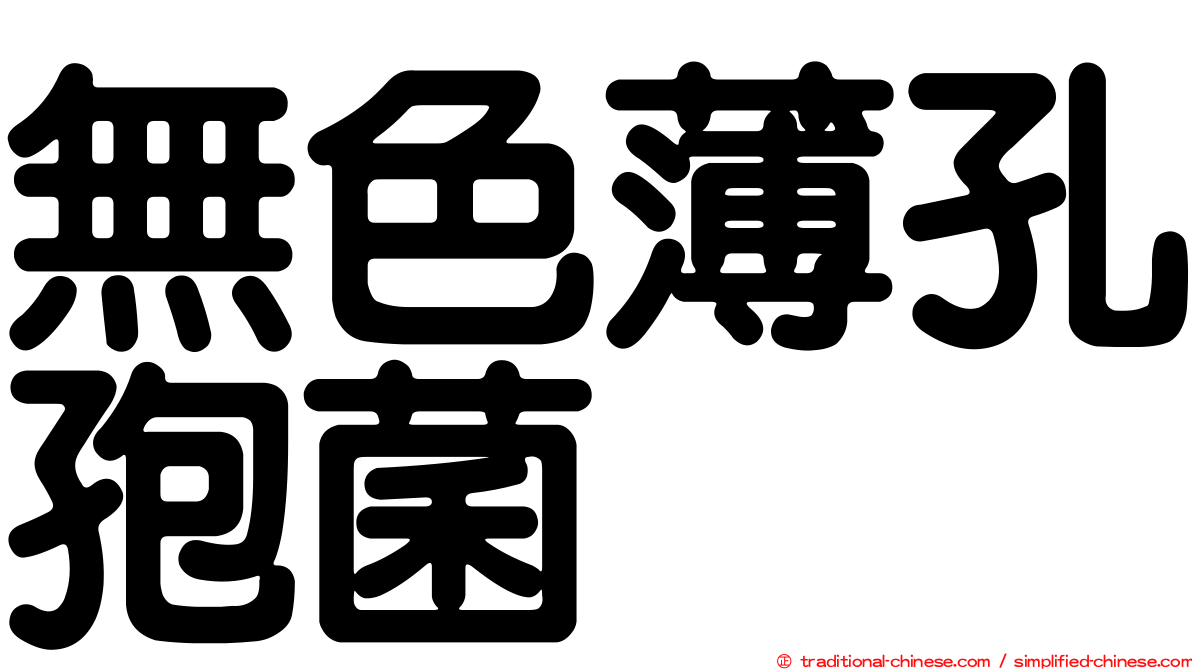 無色薄孔孢菌