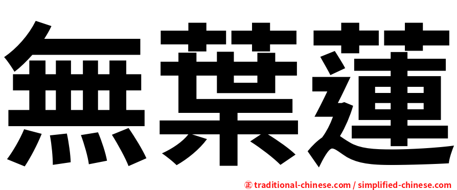 無葉蓮