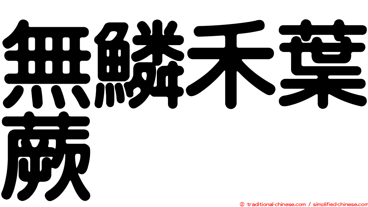 無鱗禾葉蕨