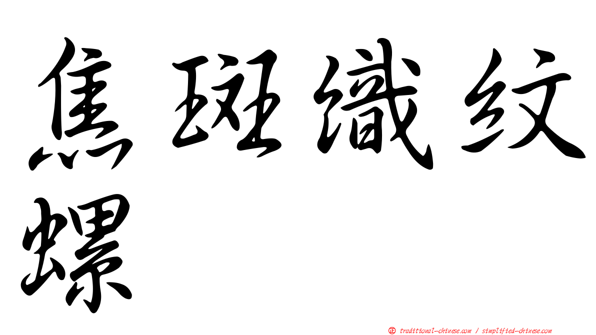 焦斑織紋螺