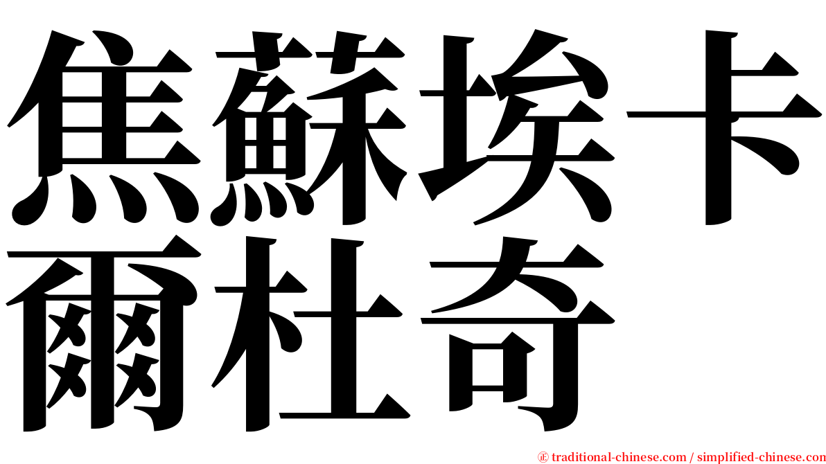 焦蘇埃卡爾杜奇 serif font