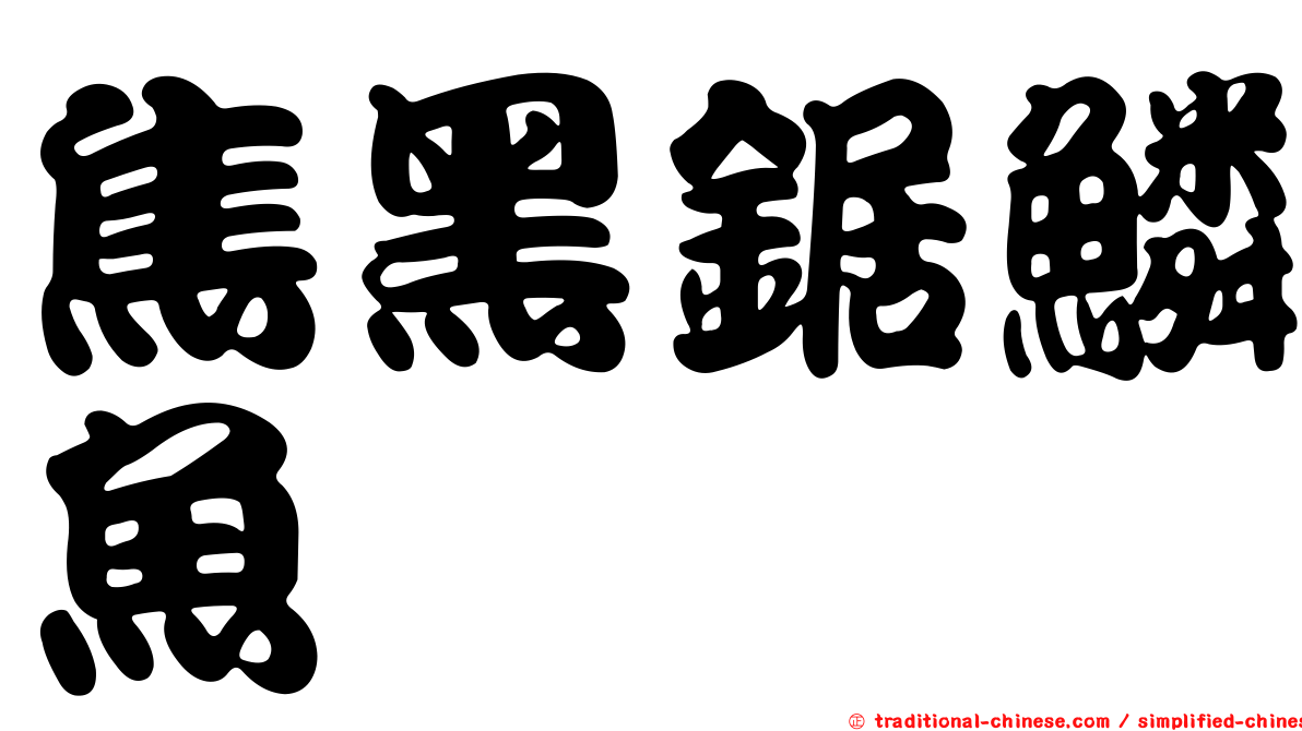 焦黑鋸鱗魚