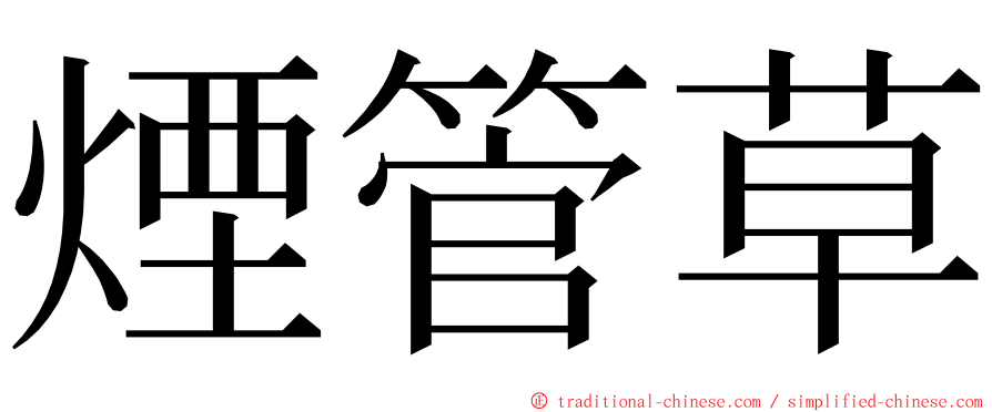煙管草 ming font