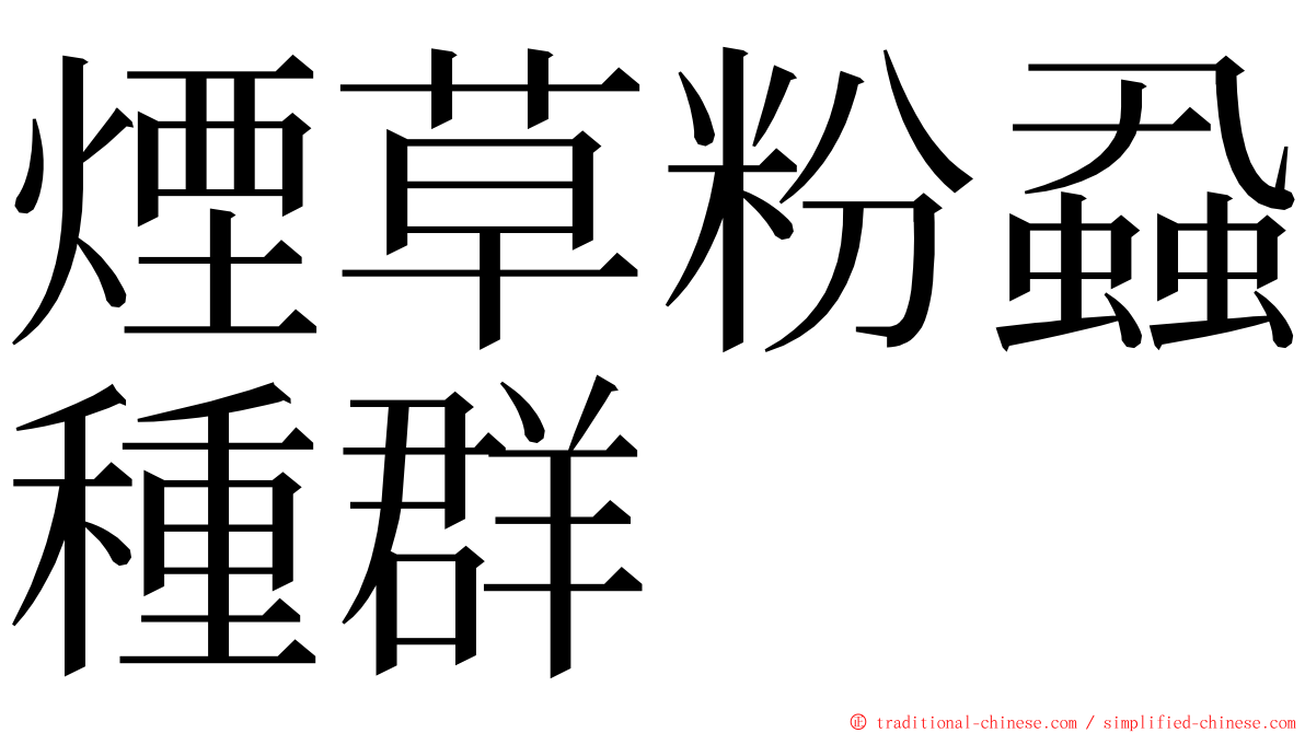 煙草粉蝨種群 ming font