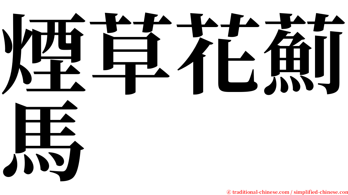 煙草花薊馬 serif font