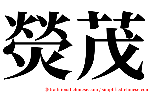 熒茂 serif font