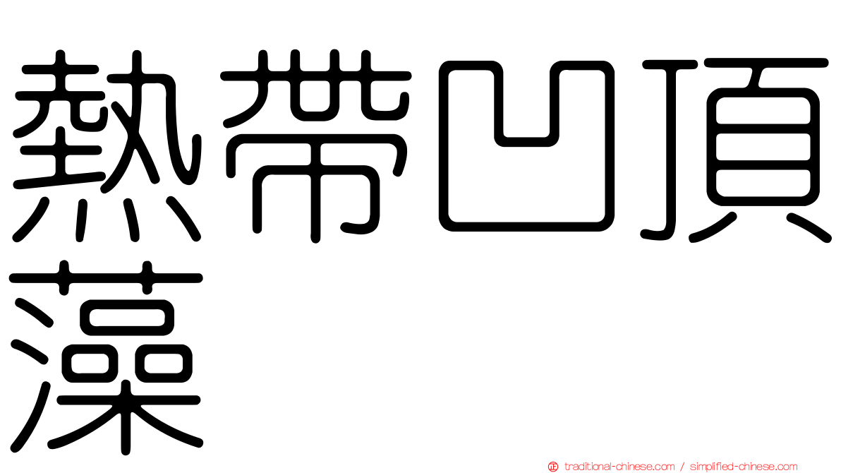 熱帶凹頂藻