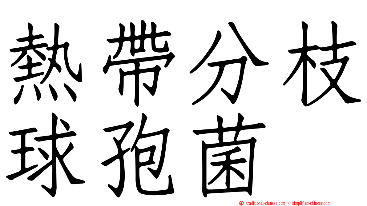熱帶分枝球孢菌