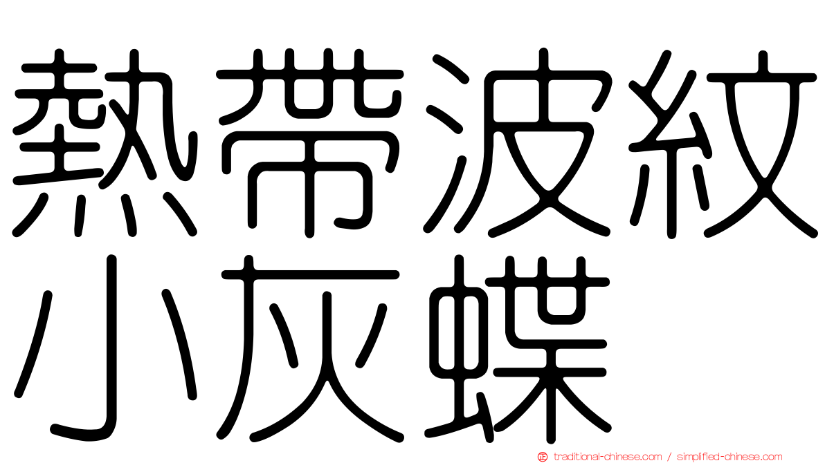 熱帶波紋小灰蝶