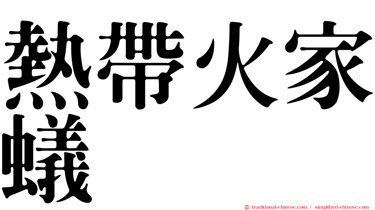 熱帶火家蟻