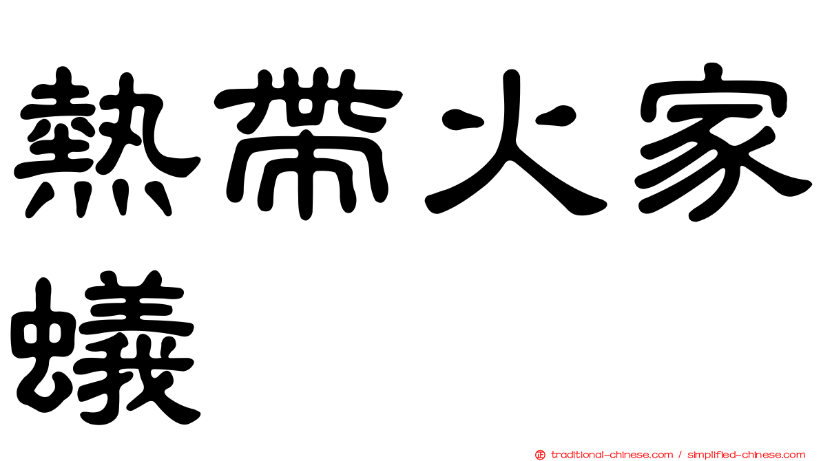 熱帶火家蟻