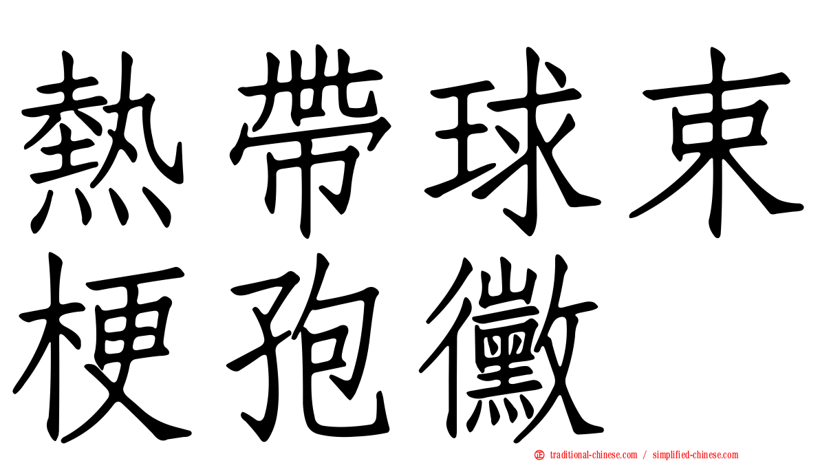 熱帶球束梗孢黴