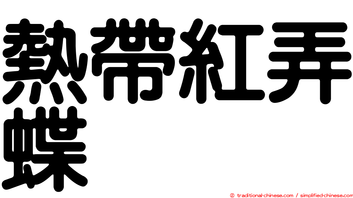 熱帶紅弄蝶
