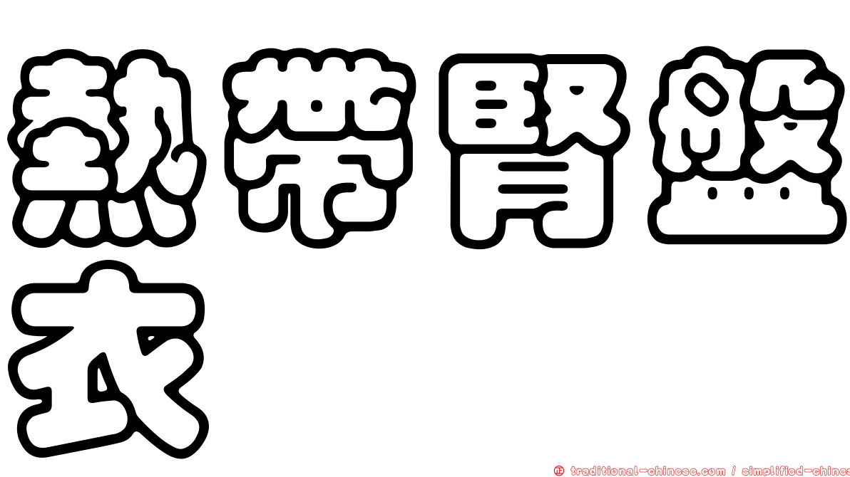 熱帶腎盤衣