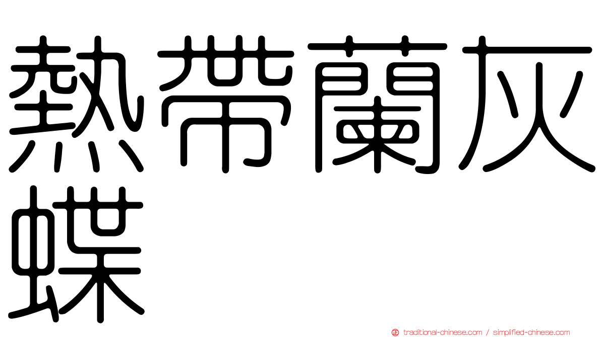 熱帶蘭灰蝶