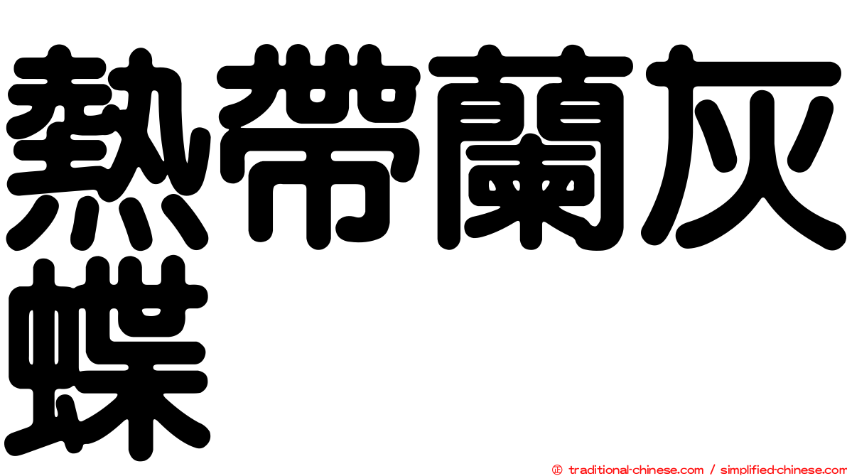 熱帶蘭灰蝶