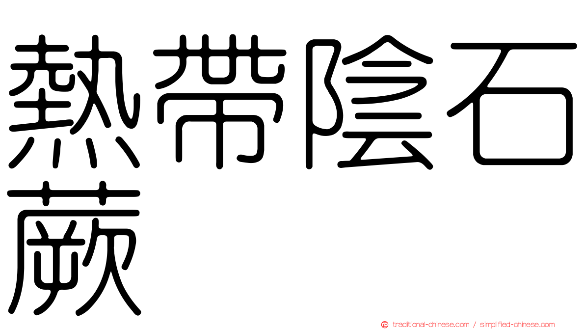 熱帶陰石蕨