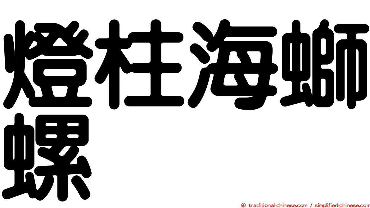 燈柱海螄螺