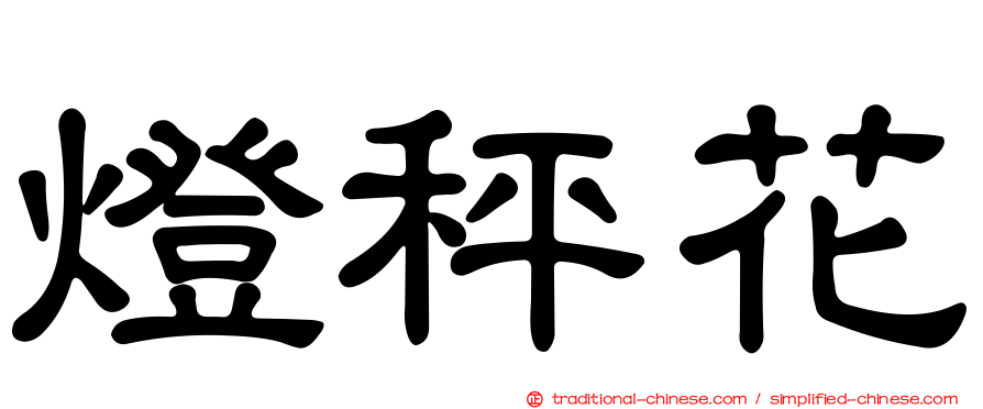 燈秤花