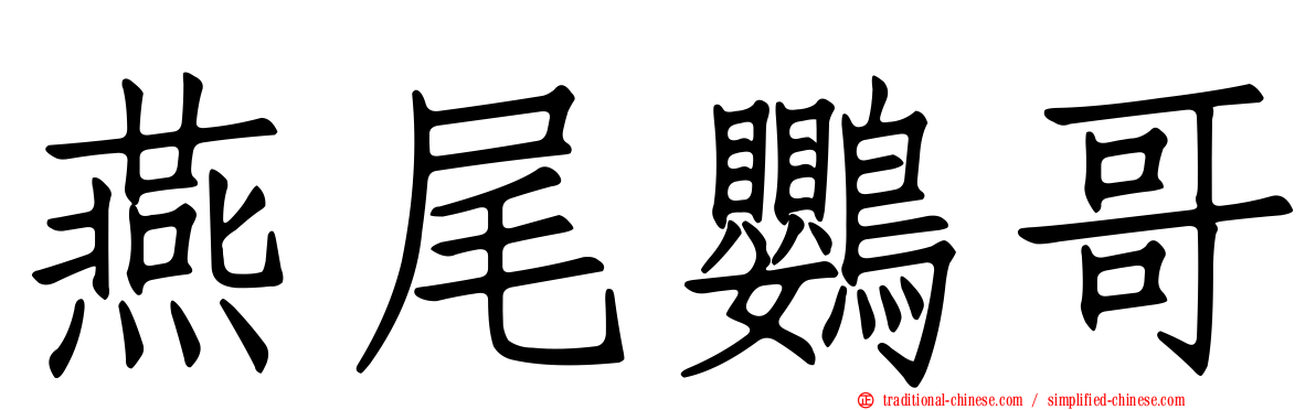 燕尾鸚哥