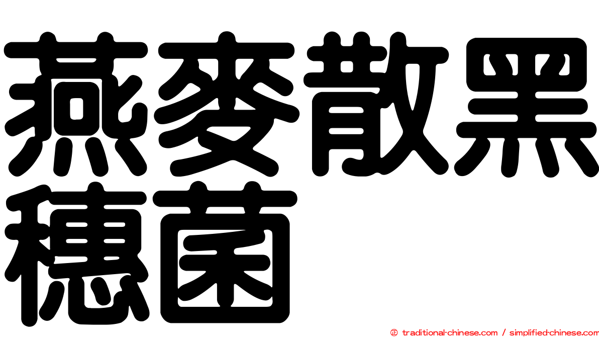 燕麥散黑穗菌