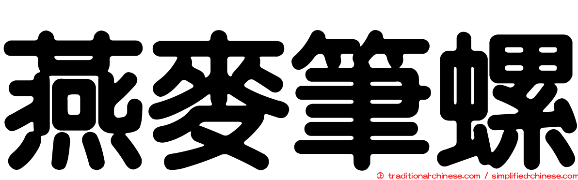 燕麥筆螺