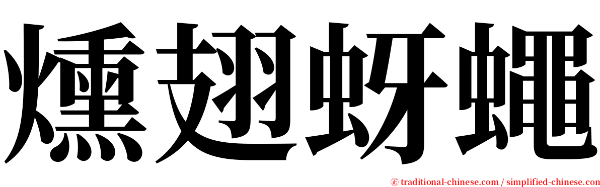燻翅蚜蠅 serif font