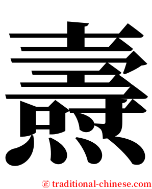 燾 serif font