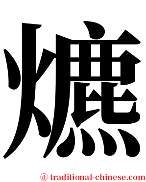 爊 serif font