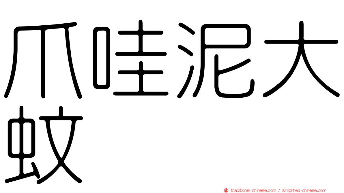 爪哇泥大蚊