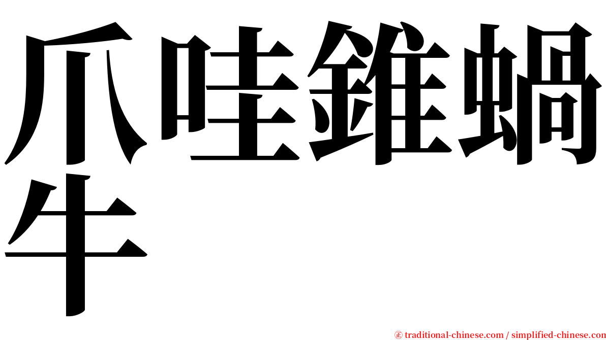 爪哇錐蝸牛 serif font