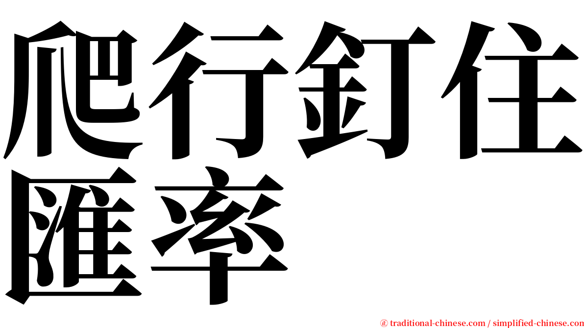 爬行釘住匯率 serif font