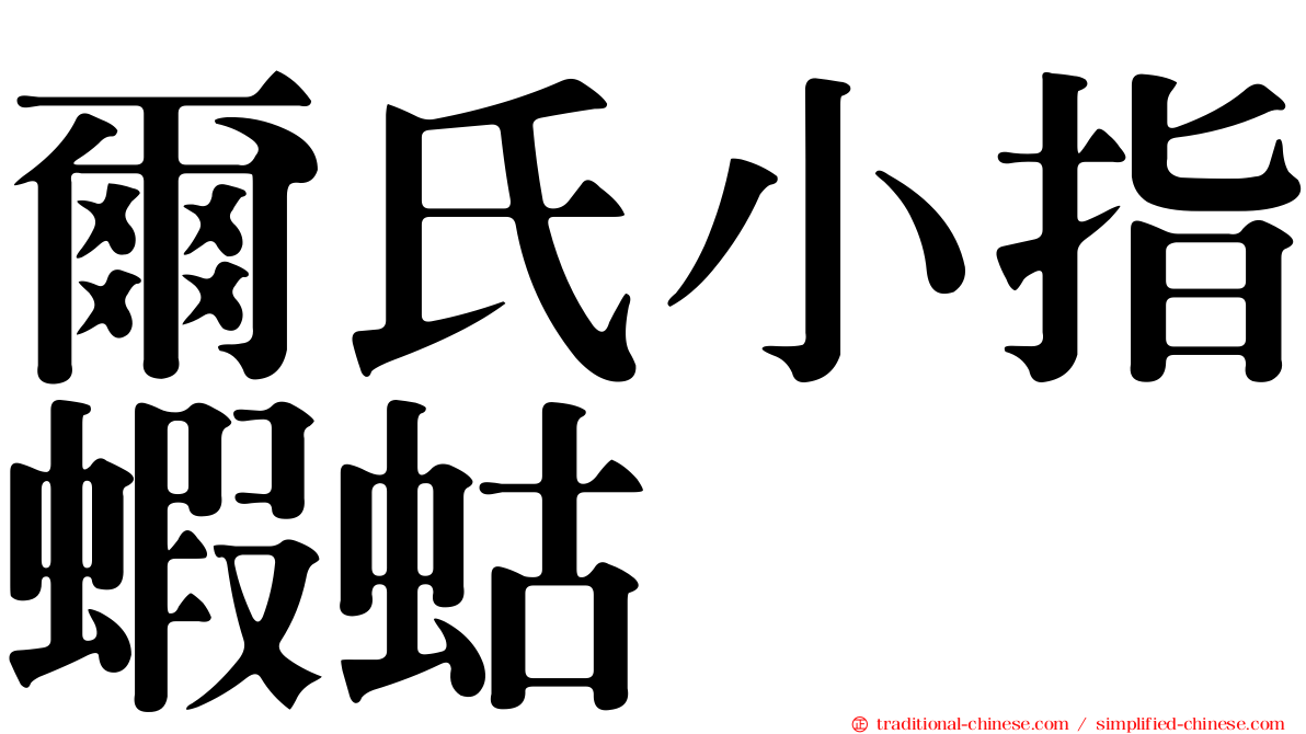 爾氏小指蝦蛄
