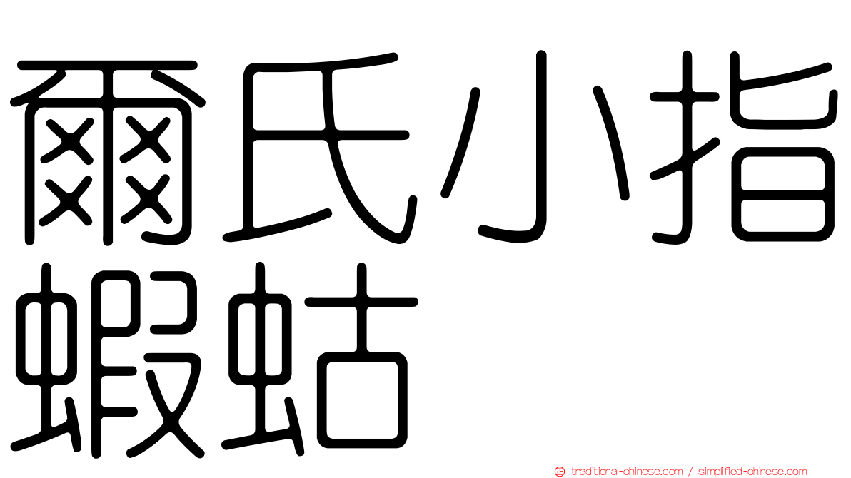 爾氏小指蝦蛄