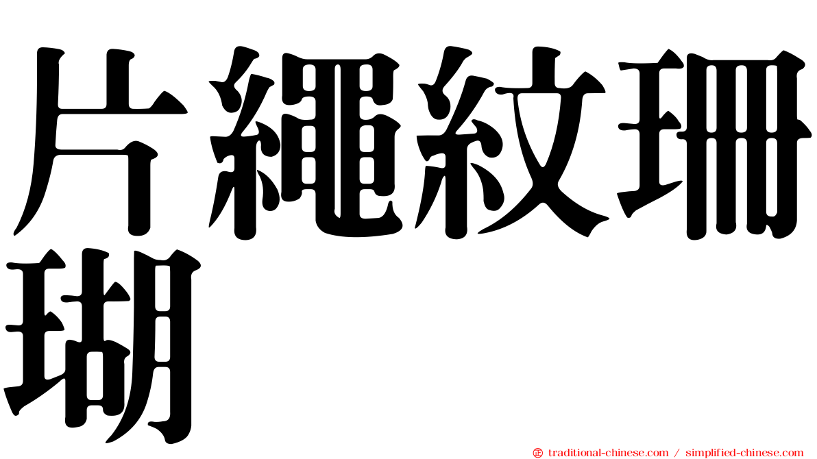 片繩紋珊瑚
