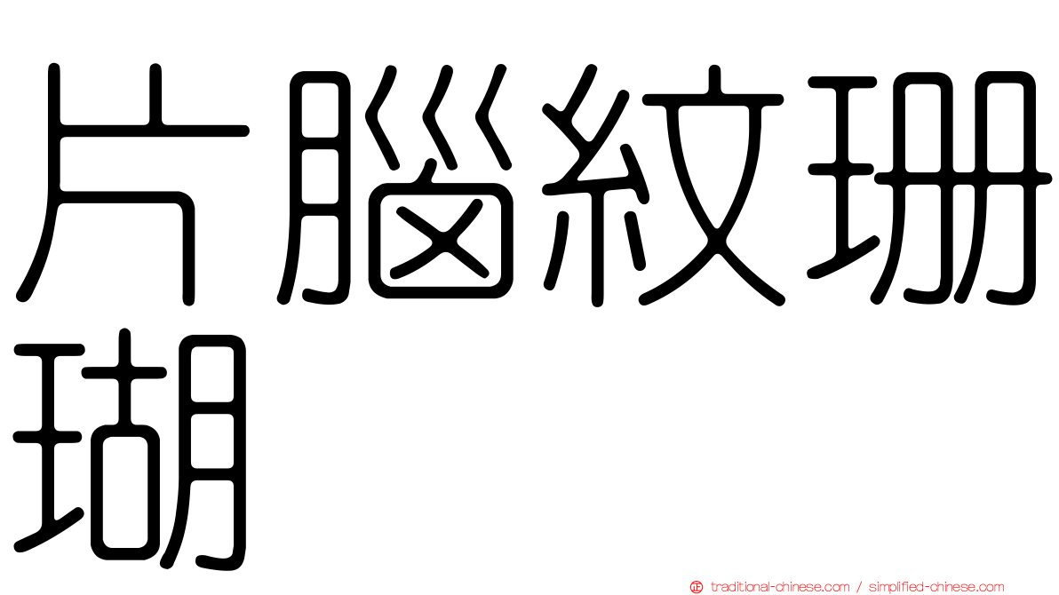 片腦紋珊瑚