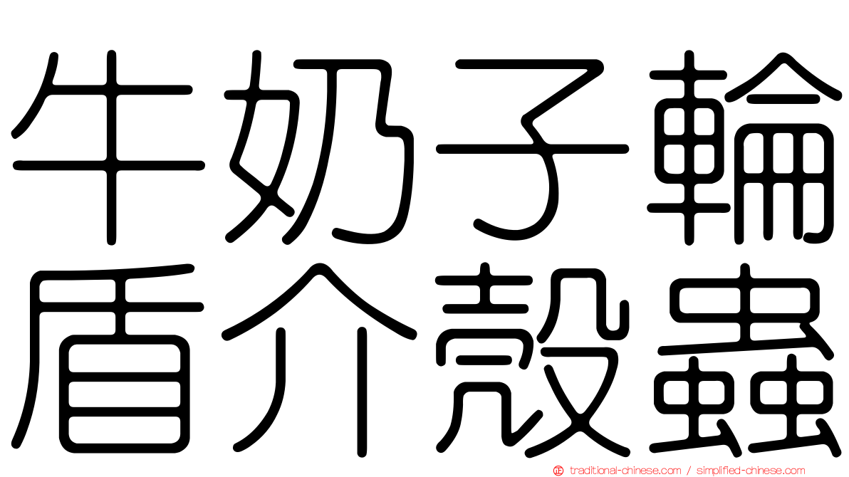 牛奶子輪盾介殼蟲