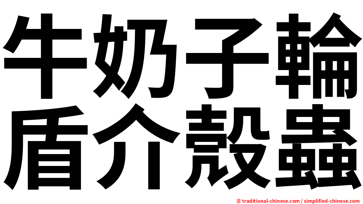 牛奶子輪盾介殼蟲