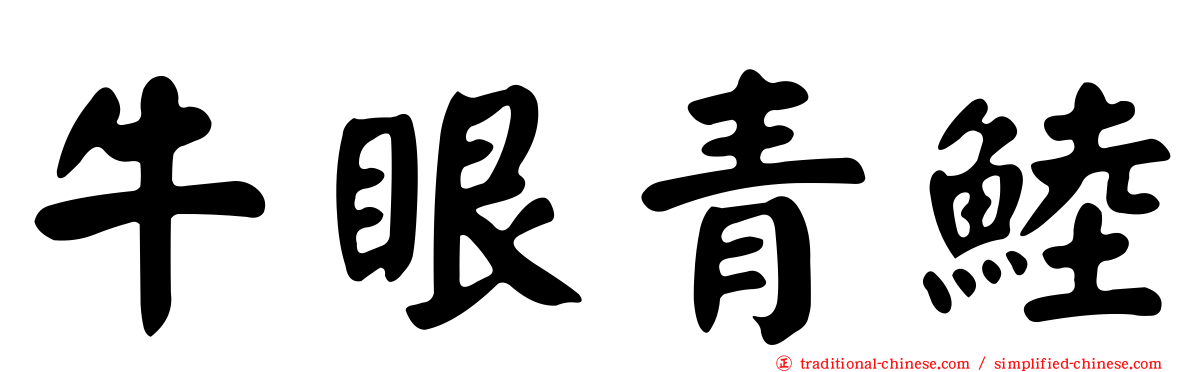 牛眼青鯥