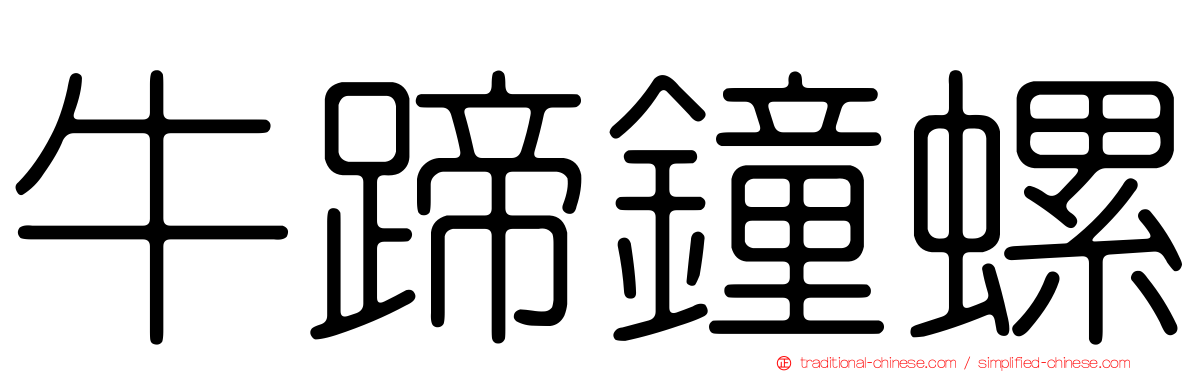 牛蹄鐘螺