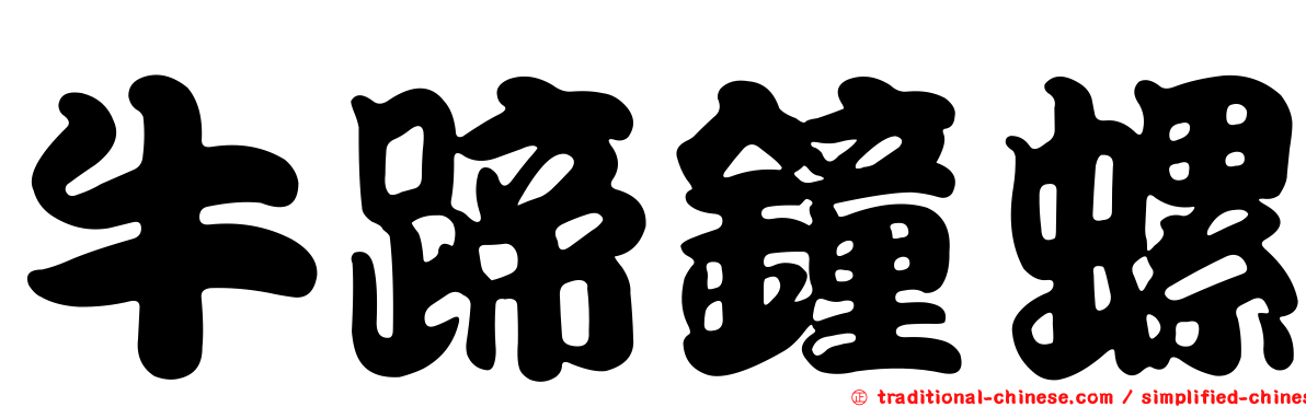 牛蹄鐘螺