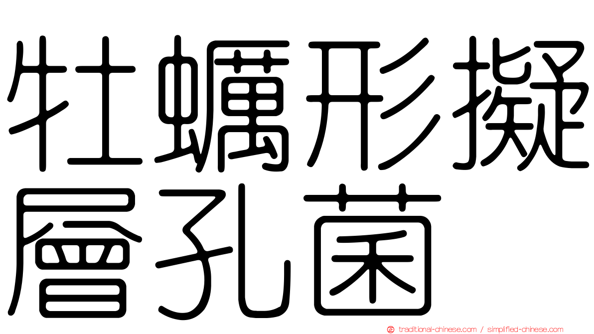 牡蠣形擬層孔菌