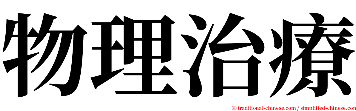 物理治療 serif font