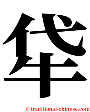 牮 serif font